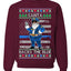 Santa Backs The Blue Pro Police Santa Claus Ugly Christmas Sweater Unisex Crewneck Sweatshirt
