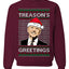 Treason's Greetings Biden President Humor Ugly Christmas Sweater Unisex Crewneck Sweatshirt