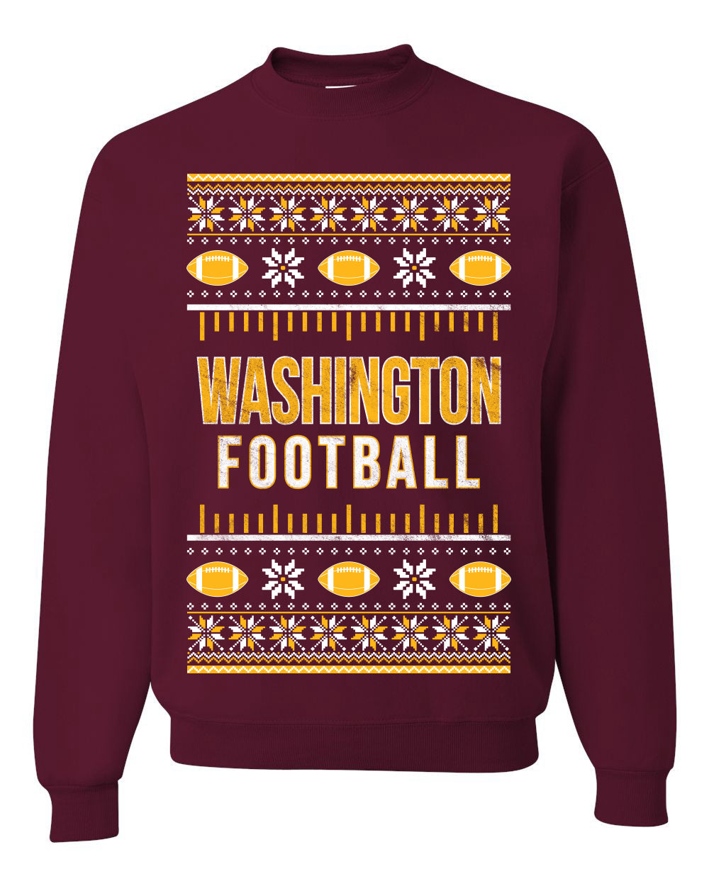 City of Washington DC American Football Fantasy Fan Ugly Christmas Sweater Unisex Crewneck Sweatshirt