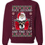 F Around And Find Out Santa Ugly Christmas Sweater Unisex Crewneck Sweatshirt