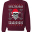 Valhalla Deck The Halls With Skulls & Bodies Ugly Christmas Sweater Unisex Crewneck Sweatshirt
