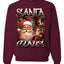 Santa Claus Bootleg Rap Music Style Ugly Christmas Sweater Crewneck Sweatshirt