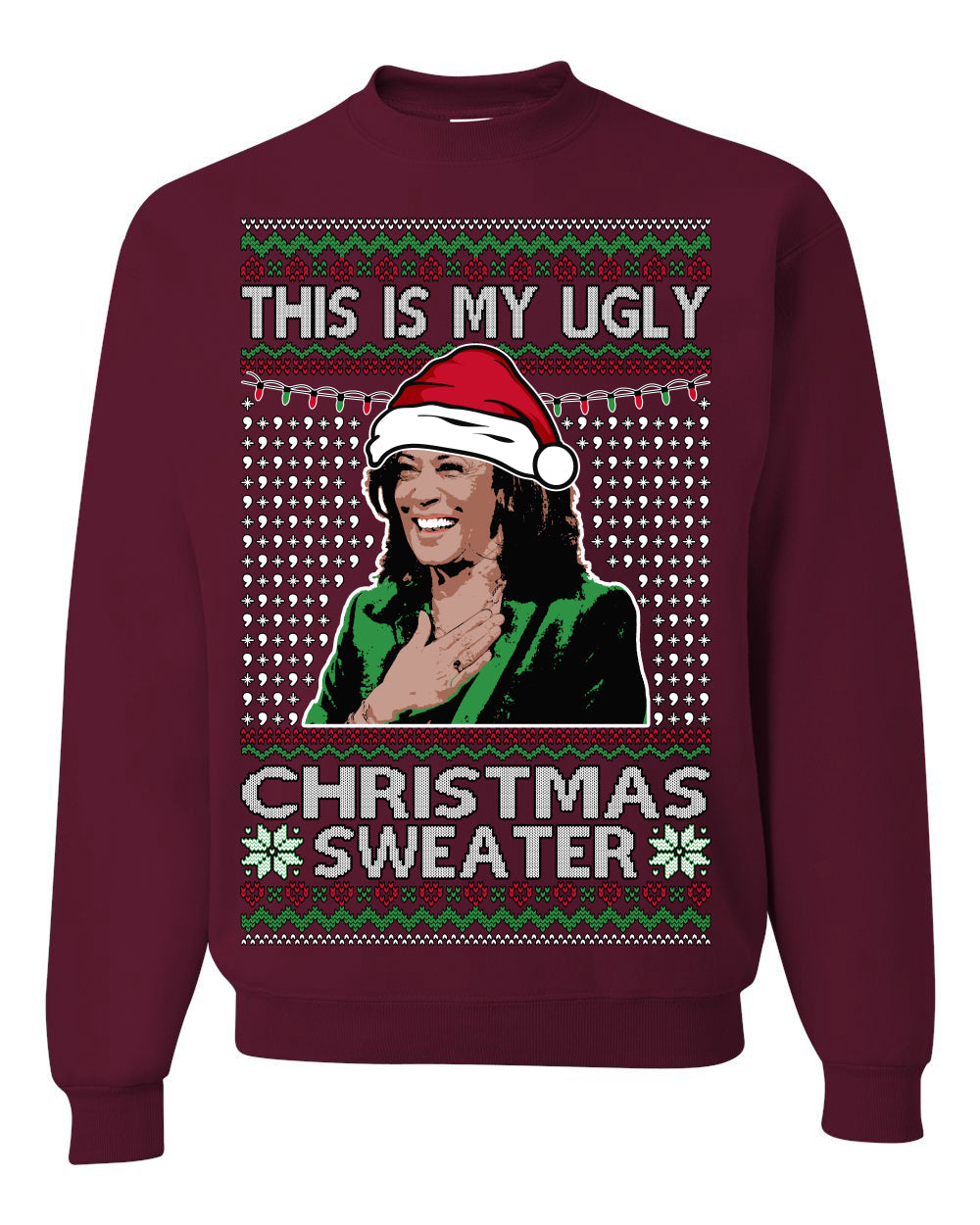This Is My Ugly Sweater Funny Santa Kamala Harris Ugly Christmas Sweater