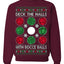 Deck the Halls with Bocce Balls, Funny Classic Italy Italian Sports Ugly Christmas Sweater Crewneck Sweatshirts