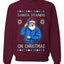 Santa Stands On Christmas, Unisex Ugly Christmas Sweater, Crewneck Sweatshirts