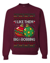 Big and Bobbing, Funny Unisex Ugly Christmas Sweater Crewneck Sweatshirts