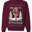 Hold My Package, Funny Unisex Ugly Christmas Crewneck Sweatshirts