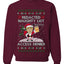 Redacted Naughty List Access Denied, Unisex Ugly Christmas Sweater Crewneck Sweatshirts