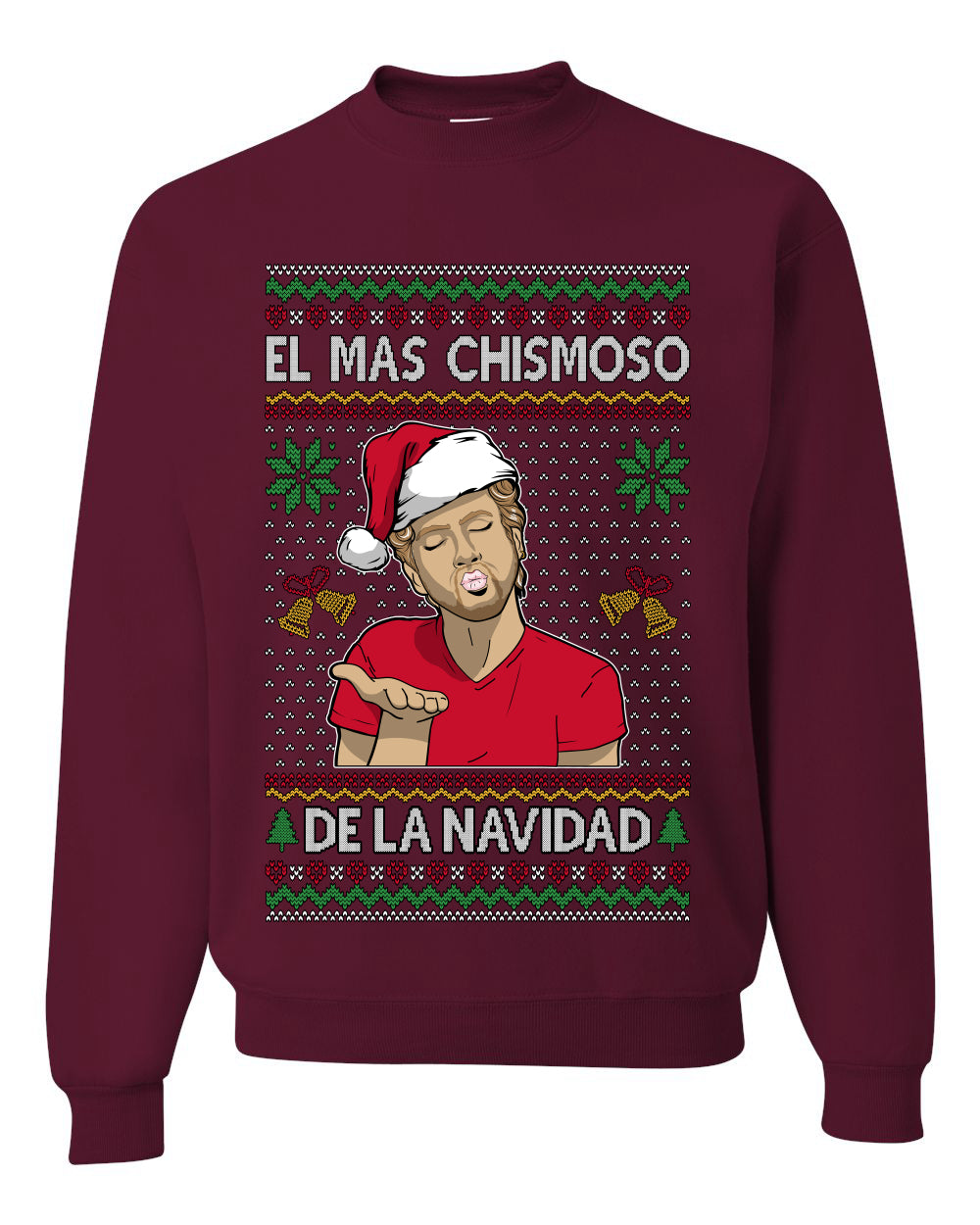 El Mas Chismoso De La Navidad, Unisex Ugly Christmas Sweater, Crewneck Sweatshirts