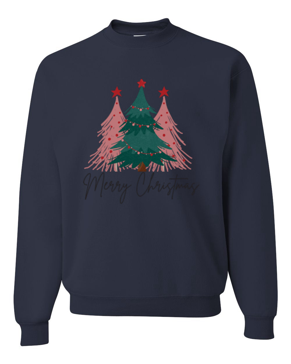 Merry Christmas Tree, Cute Holiday Design, Unisex Christmas Sweater, Crewneck Sweatshirts