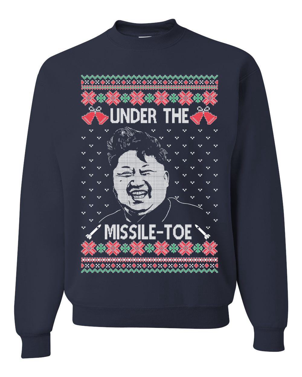 Under The Missle Toe Ugly Christmas Sweater Unisex Crewneck Sweatshirt