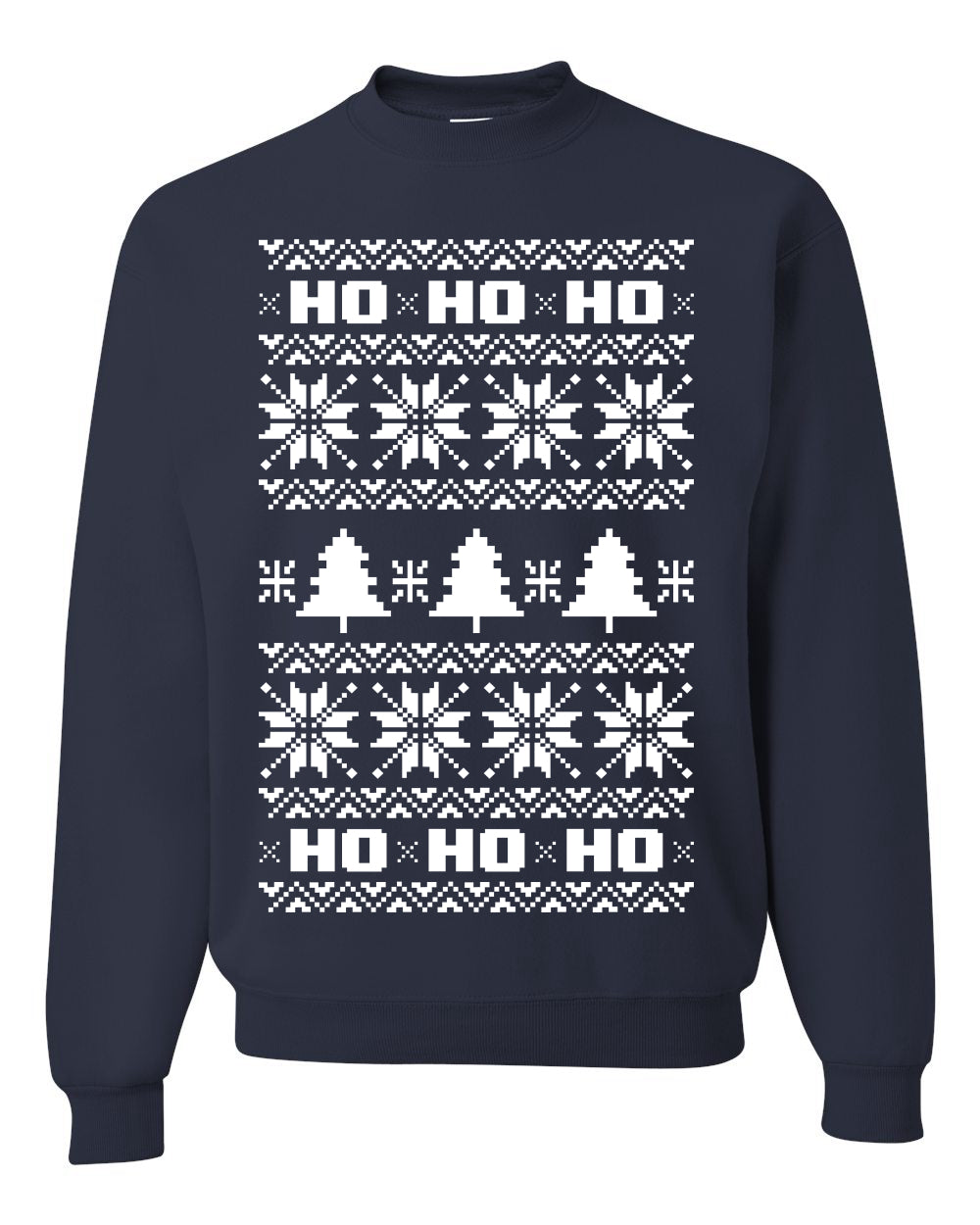 Christmas Ho Ho Ho Ugly Christmas Sweater Unisex Crewneck Sweatshirt