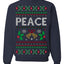 Peace Ugly Christmas Sweater Crewneck Sweatshirt