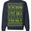 Tis the Season to Be Brat Green Text, Xmas Viral Meme Music Rave Concert Merch Ugly Christmas Sweater Crewneck Sweatshirt