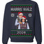 Kamala Harris Tim Walz 2024 Classic Movie Ugly Christmas Sweater Crewneck Sweatshirt