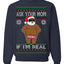 Ask Your Mom If I'm Real Funny Black Santa Claus Censored Ugly Christmas Sweater Crewneck Sweatshirt