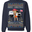 Donald Trump Merry Christmas Merica's Full Garbage Truck Ugly Christmas Sweater Crewneck Sweatshirt