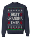 Best Grandma Ever Classic Winter Holidays Ugly Christmas Sweater Crewneck Sweatshirt