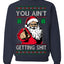 You Ain't Getting Shit Funny Santa Claus Ugly Christmas Sweater Crewneck Sweatshirt