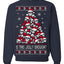 Is This Jolly Enough? Skeleton Skull Christmas Tree Ugly Christmas Sweater Crewneck Sweatshirt