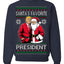 Santa's Favorite President Red Suit Trump Ugly Christmas Sweater Crewneck Sweatshirt