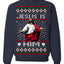 Jesus Is Him Funny Gen Z Viral Meme Shades Slang Ugly Christmas Sweater Crewneck Sweatshirt