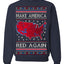 Make America Red Again USA Map Trump 2024 Ugly Christmas Sweater Crewneck Sweatshirt