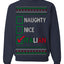 Naughty Nice Italian Funny Italians Italy Colors Ugly Christmas Sweater Crewneck Sweatshirt