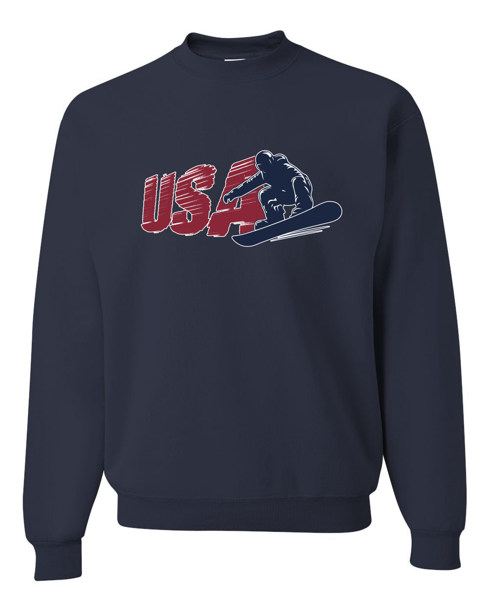 USA Winter Team Sports Fan Collection | USA Snowboarder Sweater, Unisex Crewneck Sweatshirts