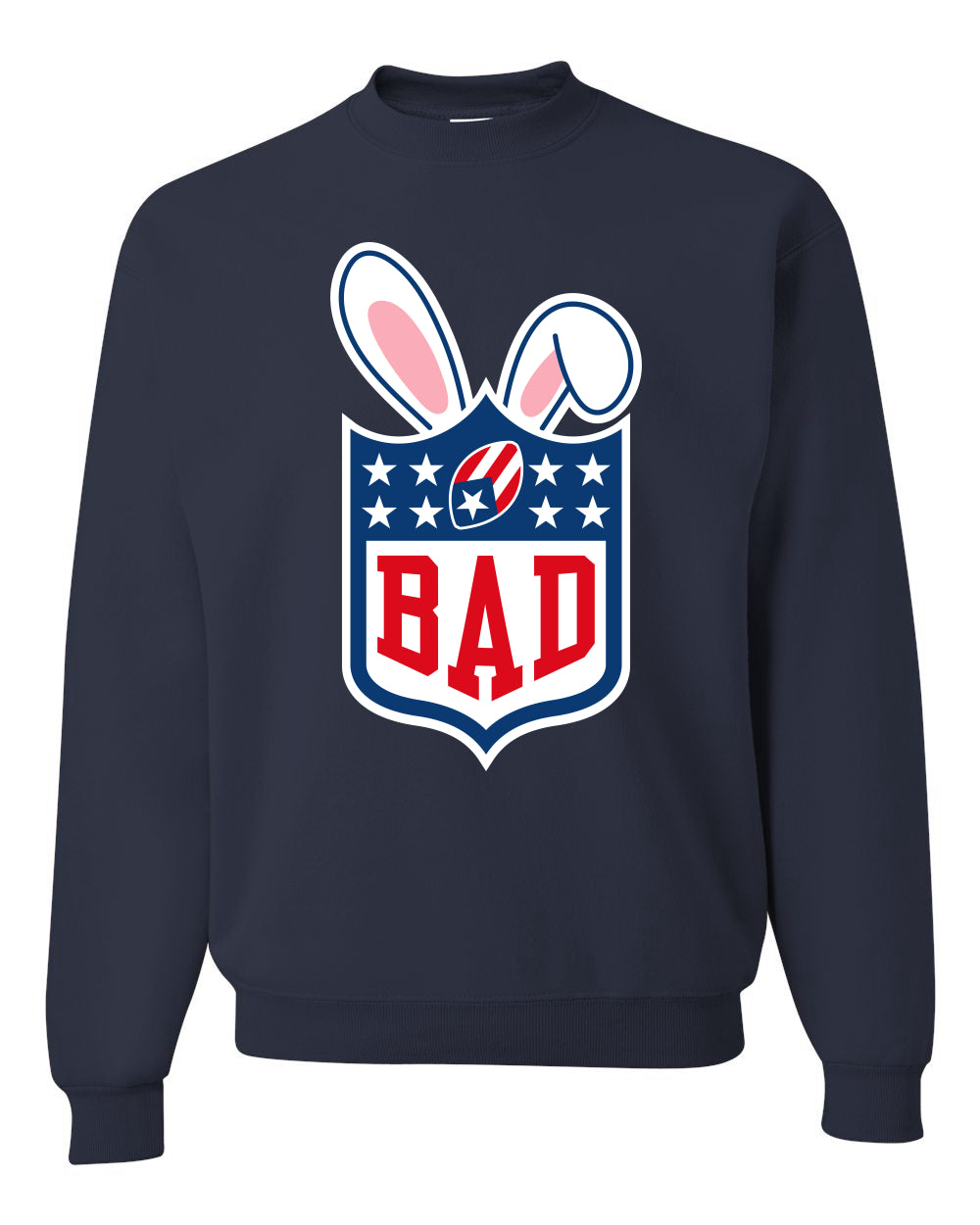 Bunny Bowl Football BAD Parody Sweater, Unisex Crewneck Sweatshirts