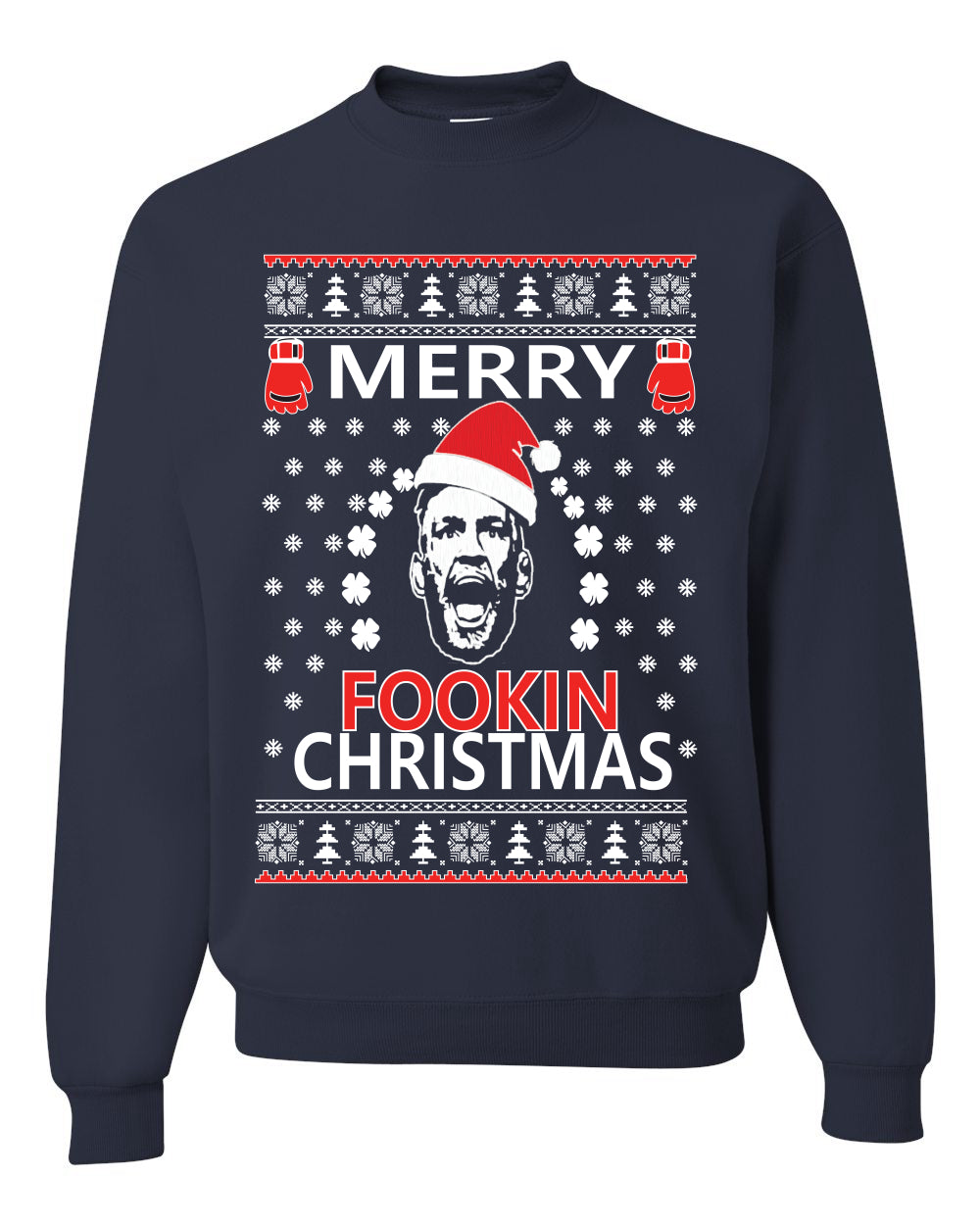 Merry Fookin Christmas Ugly Christmas Sweater Unisex Crewneck Sweatshirt
