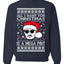 Johnny D All I Want For Christmas is a Mega Ugly Christmas Sweater Unisex Crewneck Sweatshirt