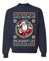 Always Shooting For The Naughty List Ugly Christmas Sweater Unisex Crewneck Sweatshirt