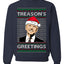 Treason's Greetings Biden President Humor Ugly Christmas Sweater Unisex Crewneck Sweatshirt