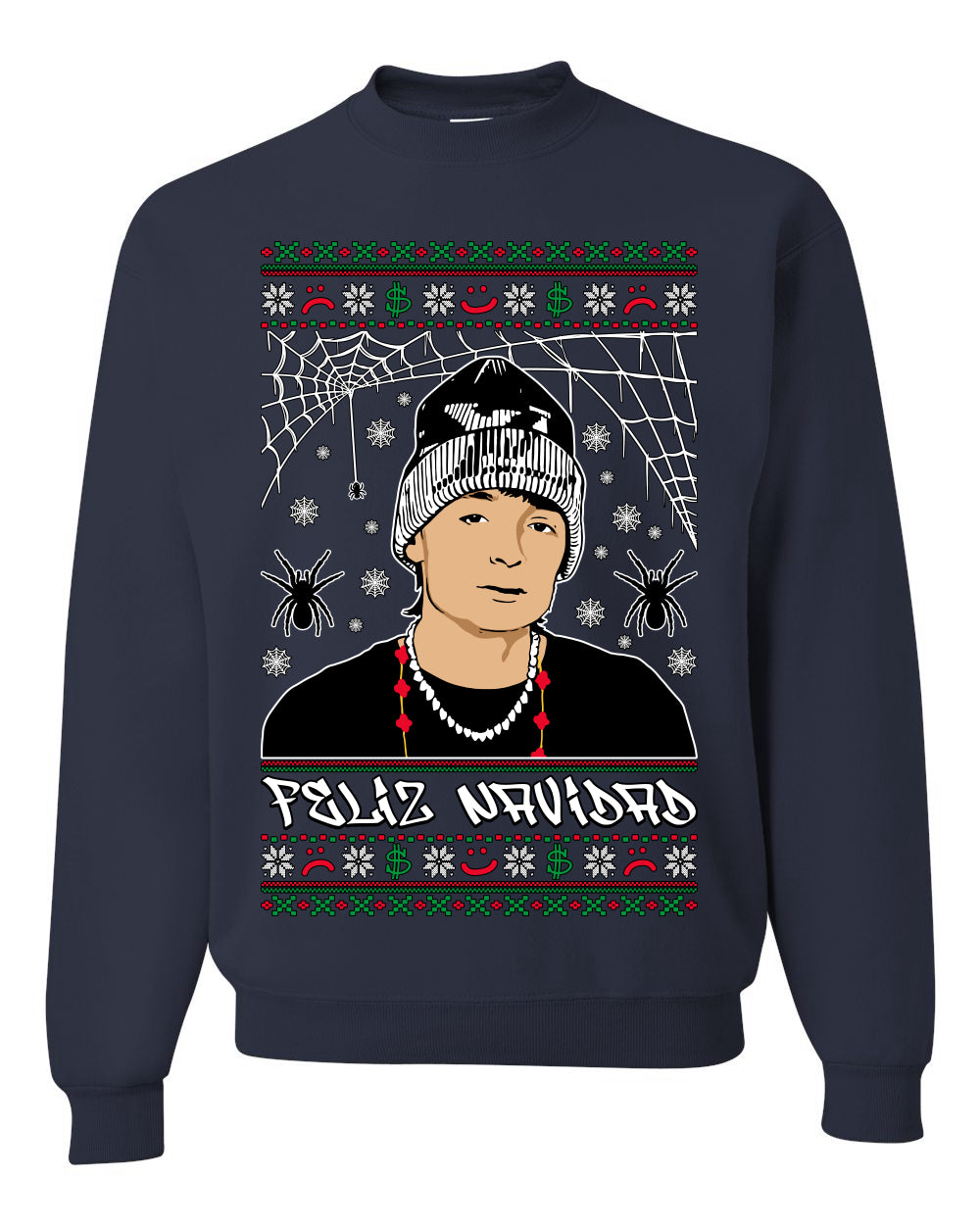 Peso Feliz Navidad Pluma Ugly Christmas Sweater Unisex Crewneck Sweatshirt