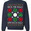 Deck the Halls with Bocce Balls, Funny Classic Italy Italian Sports Ugly Christmas Sweater Crewneck Sweatshirts