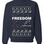 Freedom, Charlie Kirk Political Activist, Right Wing, Ugly Christmas Sweater, Crewneck Sweatshirts