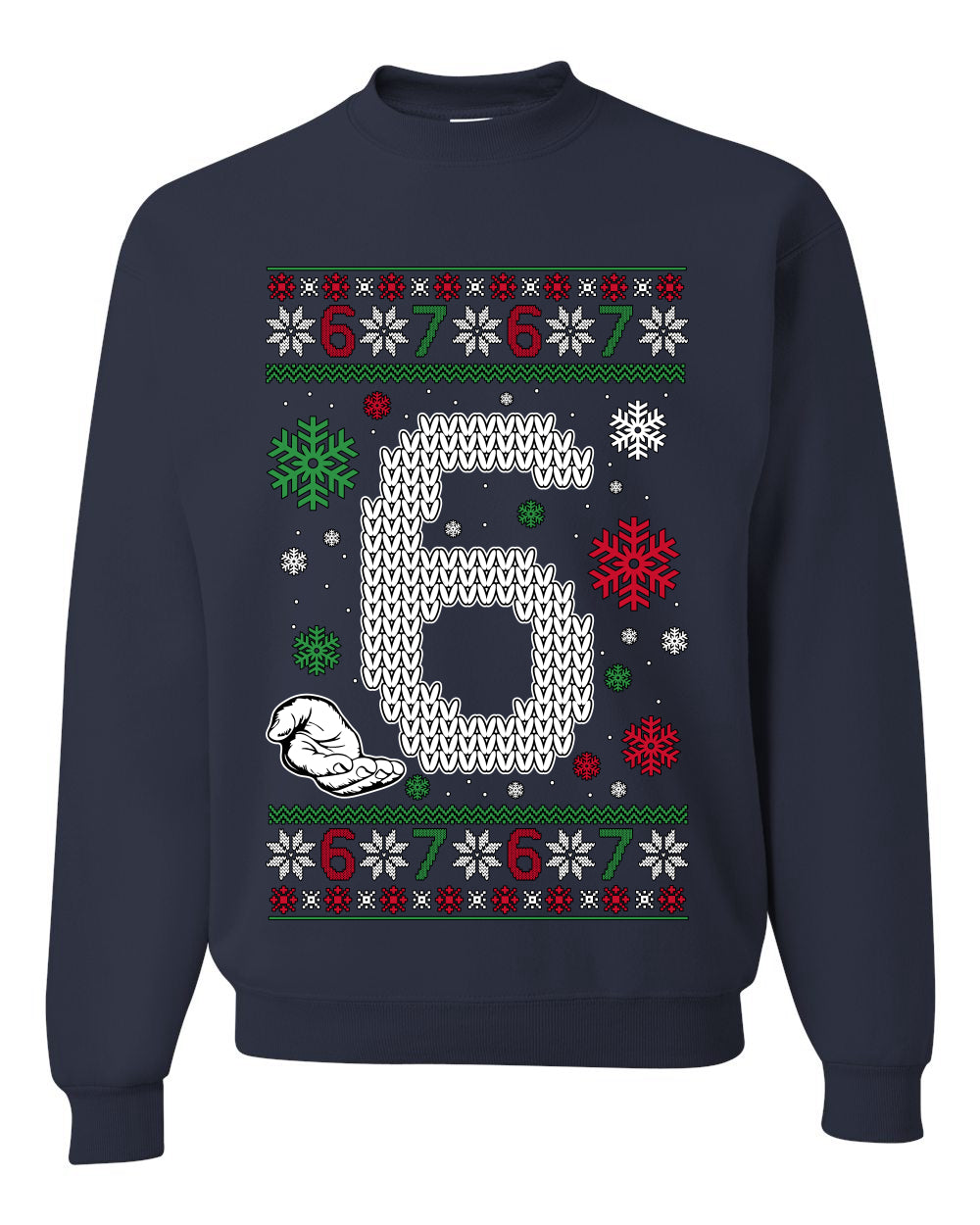 Christmas 6 Meme, Unisex Ugly Christmas Sweater, Crewneck Sweatshirts