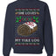 She Loves my Yule Log, Unisex Ugly Christmas Sweater Crewneck Sweatshirts