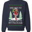 Hold My Package, Funny Unisex Ugly Christmas Crewneck Sweatshirts