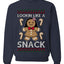 Lookin Like A Snack, Unisex Ugly Christmas Sweater Crewneck Sweatshirts