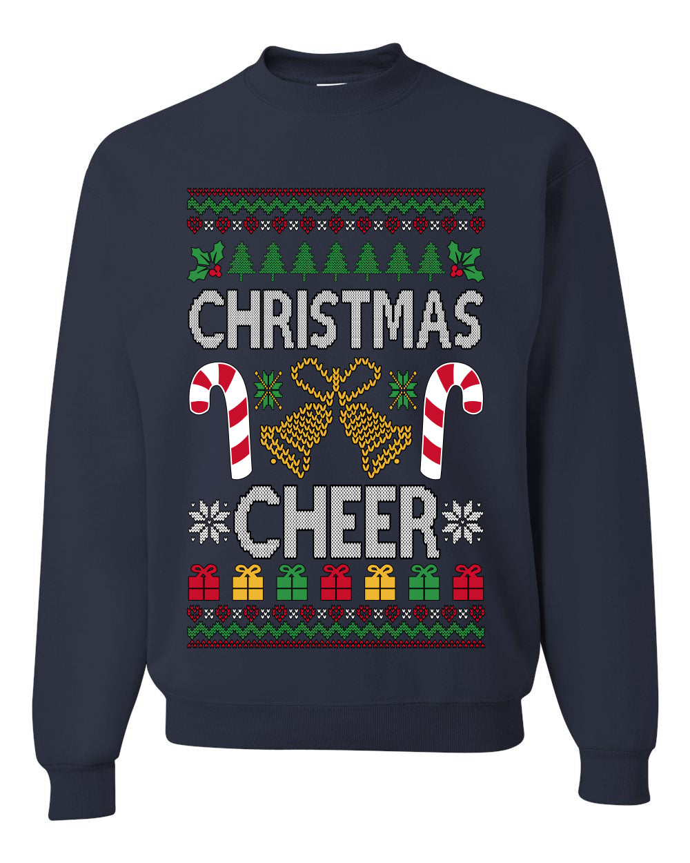 Christmas Cheer, Unisex Ugly Christmas Sweater, Crewneck Sweatshirts