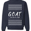 G.O.A.T. God Over All Things, Unisex Ugly Christmas Sweater Crewneck Sweatshirts
