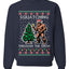 Squatching Through The Snow Bigfoot, Unisex Ugly Christmas Sweater Crewneck Sweatshirts