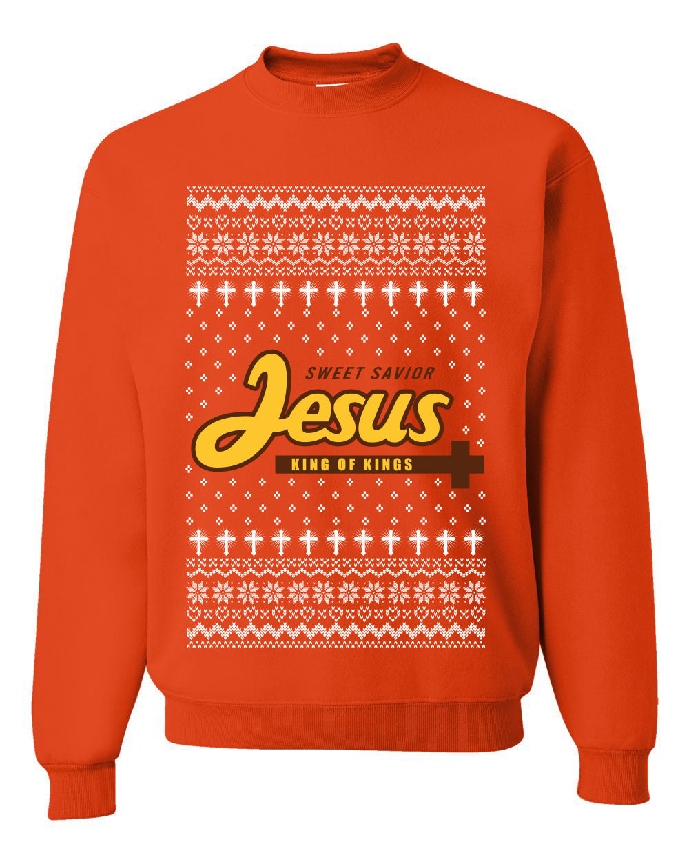Sweet Savior Jesus Peanut Butter Chocolate Parody, Unisex Ugly Christmas Sweater, Crewneck Sweatshirts