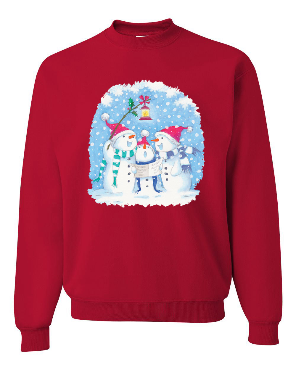 Singing Snowmen Merry Christmas Unisex Crewneck Graphic Sweatshirt