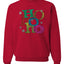 Colorful Ho Ho Ho Merry Christmas Unisex Crewneck Graphic Sweatshirt