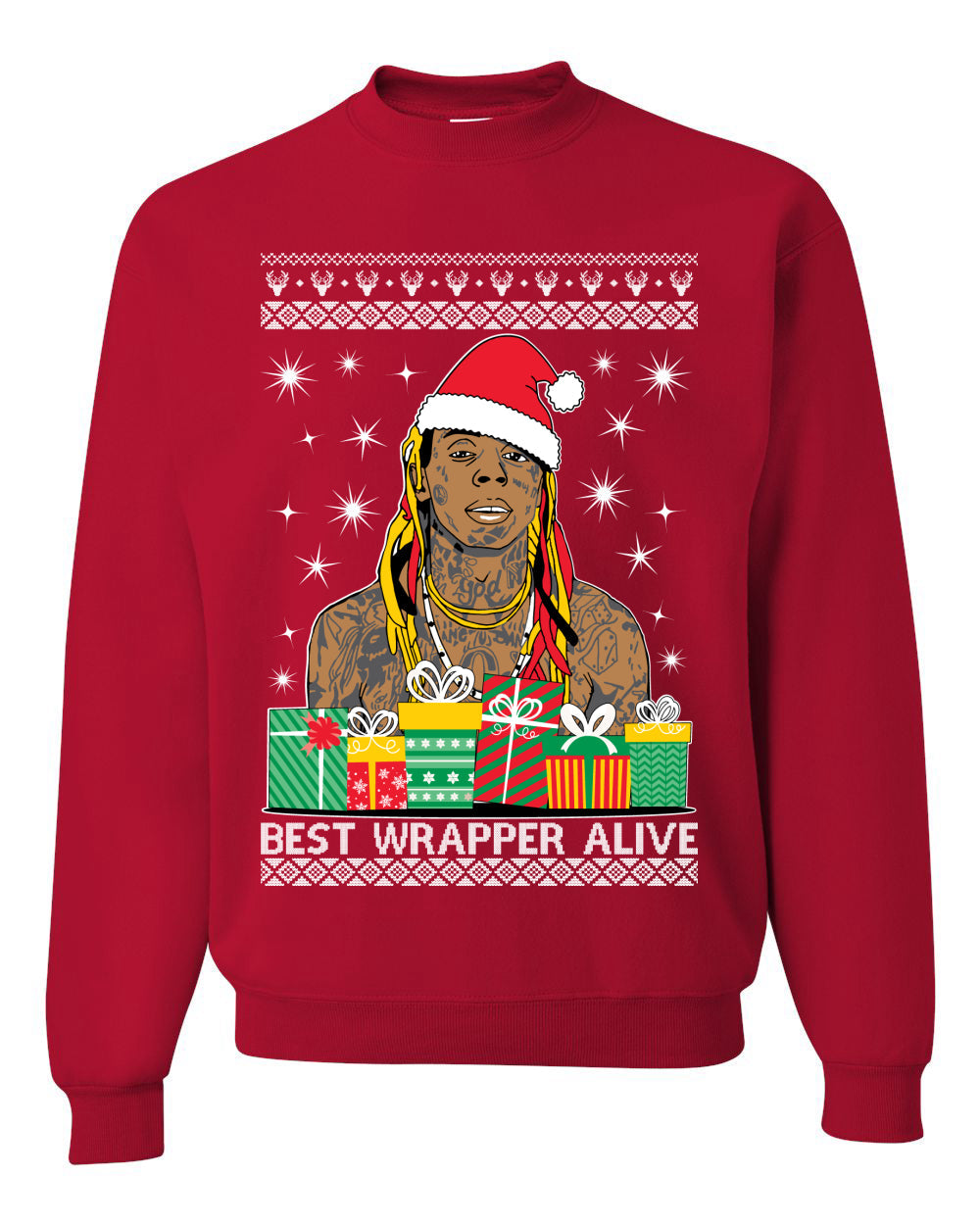 Favorite Wrapper Lil Wayne  Ugly Christmas Sweater Unisex Crewneck Sweatshirt
