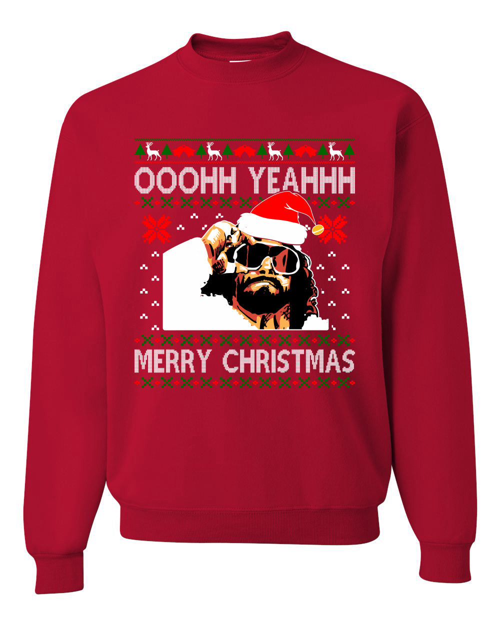 Ooohh Yeahhh Merry Christmas Ugly Christmas Sweater Unisex Crewneck Sweatshirt