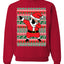 Dabbing Gold Belt Santa Ugly Christmas Sweater Unisex Crewneck Sweatshirt